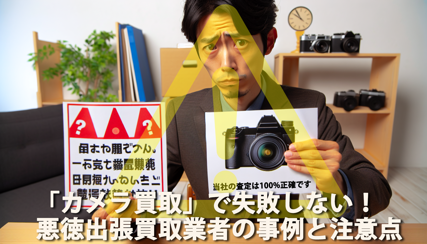 「カメラ買取」で失敗しない！悪徳出張買取業者の事例と注意点