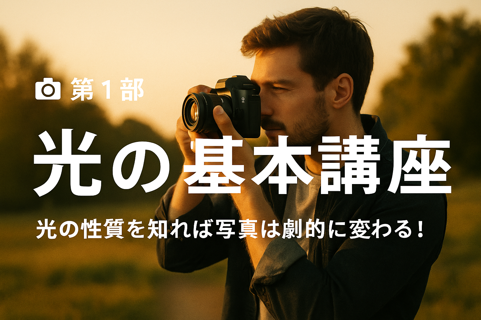 一眼レフ初心者必見！光を活かした写真の撮り方【第1部】光の性質を知れば写真は劇的に変わる！「光の基本講座」