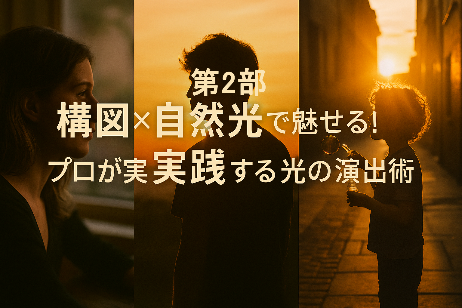 一眼レフ初心者必見！光を活かした写真の撮り方【第2部】構図×自然光で魅せる！プロが実践する光の演出術